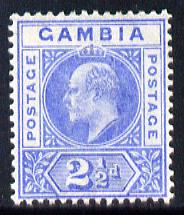 Gambia 1902-05 KE7 Crown CA 2.5d ultramarine mounted mint, SG 48, stamps on , stamps on  stamps on , stamps on  stamps on  ke7 , stamps on  stamps on 