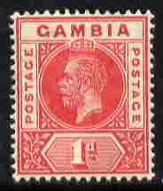 Gambia 1912-22 KG5 MCA 1d red mounted mint SG 87, stamps on , stamps on  stamps on , stamps on  stamps on  kg5 , stamps on  stamps on 