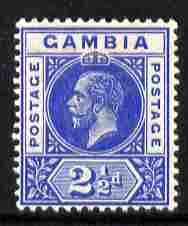 Gambia 1912-22 KG5 MCA 2.5d blue mounted mint SG 90, stamps on , stamps on  stamps on , stamps on  stamps on  kg5 , stamps on  stamps on 