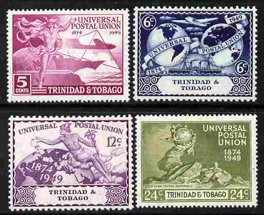 Trinidad & Tobago 1949 KG6 75th Anniversary of Universal Postal Union set of 4 mounted mint, SG 261-4, stamps on , stamps on  stamps on , stamps on  stamps on  kg6 , stamps on  stamps on  upu , stamps on  stamps on 