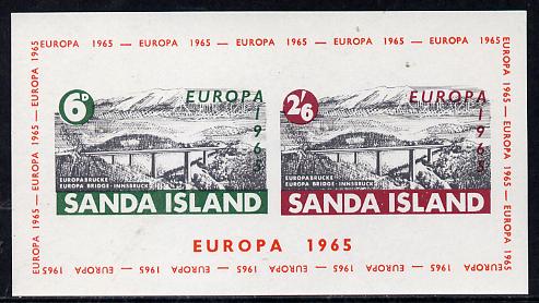 Sanda Island 1965 Europa Bridge imperf m/sheet unmounted mint, stamps on bridges    europa       civil engineering