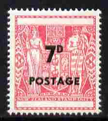 New Zealand 1964 Surcharged 7d on undenominated Fiscal unmounted mint SG 825, stamps on , stamps on  stamps on new zealand 1964 surcharged 7d on undenominated fiscal unmounted mint sg 825