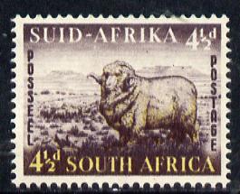 South Africa 1953 Marino Ram 4 1/2d unmounted mint, SG 146*, stamps on animals, stamps on sheep, stamps on ovine