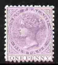 New Zealand 1878 QV 1d mauve-lilac P12x11.5 mounted mint SG 180, stamps on , stamps on  qv , stamps on 