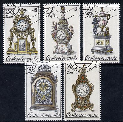 Czechoslovakia 1979 Historic Clocks set of 5 cto used, SG 2490-94, Mi 2529-33*, stamps on clocks