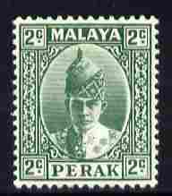 Malaya - Perak 1938-41 Sultan 2c green mounted mint SG104, stamps on , stamps on  stamps on , stamps on  stamps on  kg6 , stamps on  stamps on 