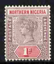 Northern Nigeria 1900 QV 1d dull mauve & carmine mounted mint SG 2, stamps on , stamps on  stamps on , stamps on  stamps on  qv , stamps on  stamps on 