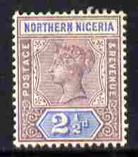Northern Nigeria 1900 QV 2.5d dull mauve & ultramarine mounted mint SG 4, stamps on , stamps on  qv , stamps on 