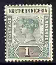 Northern Nigeria 1900 QV 1s dull mauve & black mounted mint SG 7, stamps on , stamps on  qv , stamps on 