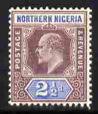 Northern Nigeria 1902 KE7 Crown CA 2.5d dull purple & ultramarine mounted mint SG 13, stamps on , stamps on  ke7 , stamps on 