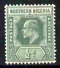 Northern Nigeria 1910-11 KE7 MCA 1/2d green mounted mint SG 28, stamps on , stamps on  ke7 , stamps on 