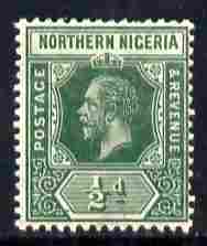 Northern Nigeria 1912 KG5 MCA 1/2d green mounted mint SG 40, stamps on , stamps on  kg5 , stamps on 