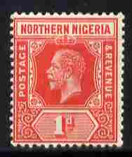 Northern Nigeria 1912 KG5 MCA 1d red mounted mint SG 41, stamps on , stamps on  stamps on , stamps on  stamps on  kg5 , stamps on  stamps on 