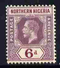 Northern Nigeria 1912 KG5 MCA 6d dull & bright purple mounted mint SG 46, stamps on , stamps on  kg5 , stamps on 