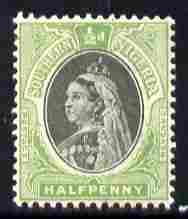 Southern Nigeria 1901-02 QV 1/2d black & pale green mounted mint SG 1, stamps on , stamps on  qv , stamps on 