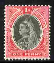 Southern Nigeria 1901-02 QV 1d black & carmine mounted mint SG 2, stamps on , stamps on  qv , stamps on 