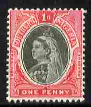 Southern Nigeria 1901-02 QV 1d black & carmine mounted mint SG 2, stamps on , stamps on  qv , stamps on 