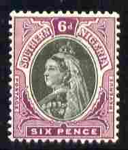 Southern Nigeria 1901-02 QV 6d black & purple mounted mint SG 5, stamps on , stamps on  qv , stamps on 