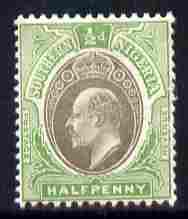 Southern Nigeria 1903-04 KE7 Crown CA 1/2d grey-black & pale green mounted mint SG 10, stamps on , stamps on  ke7 , stamps on 