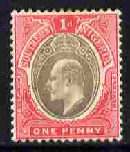 Southern Nigeria 1903-04 KE7 Crown CA 1d grey-black & carmine mounted mint SG 11, stamps on , stamps on  ke7 , stamps on 