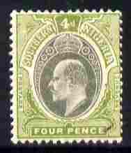 Southern Nigeria 1903-04 KE7 Crown CA 4d grey-black & olive-green mounted mint SG 14, stamps on , stamps on  stamps on , stamps on  stamps on  ke7 , stamps on  stamps on 