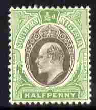 Southern Nigeria 1904-09 KE7 MCA 1/2d grey-black & pale green mounted mint SG 21/a, stamps on , stamps on  ke7 , stamps on 
