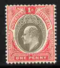 Southern Nigeria 1904-09 KE7 MCA 1d grey-black & carmine mounted mint SG 22/a, stamps on , stamps on  ke7 , stamps on 