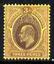 Southern Nigeria 1907-11 KE7 MCA 3d purple on yellow mounted mint SG 37, stamps on , stamps on  stamps on , stamps on  stamps on  ke7 , stamps on  stamps on 