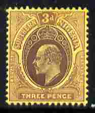Southern Nigeria 1907-11 KE7 MCA 3d purple on yellow mounted mint SG 37, stamps on , stamps on  ke7 , stamps on 