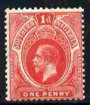 Southern Nigeria 1912 KG5 MCA 1d red mounted mint SG 46, stamps on , stamps on  kg5 , stamps on 