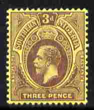 Southern Nigeria 1912 KG5 MCA 3d purple on yellow mounted mint SG 49, stamps on , stamps on  stamps on , stamps on  stamps on  kg5 , stamps on  stamps on 