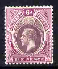 Southern Nigeria 1912 KG5 MCA 6d dull & br purple mounted mint SG 51, stamps on , stamps on  kg5 , stamps on 