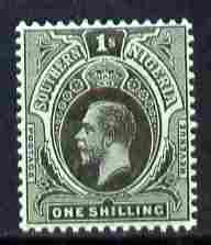 Southern Nigeria 1912 KG5 MCA 1s black on green mounted mint SG 52, stamps on , stamps on  kg5 , stamps on 