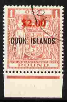 Cook Islands 1967 Decimal Currency $2 on \A31 superb cds used, only 1,098 printed, SG219, stamps on 