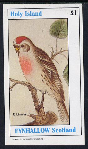 Eynhallow 1982 Linnet imperf souvenir sheet (£1 value) unmounted mint, stamps on birds