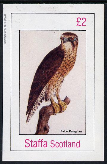 Bernera 1982 Birds #44 (Falcon) imperf deluxe sheet (£2 value)  unmounted mint, stamps on birds, stamps on falcons, stamps on birds of prey