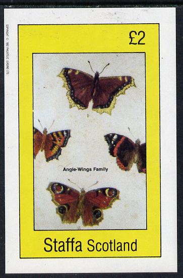 Staffa 1982 Butterflies (Angle Wings Family) imperf deluxe sheet (Â£2 value) unmounted mint, stamps on , stamps on  stamps on butterflies