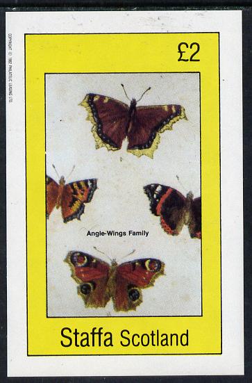 Staffa 1982 Butterflies (Angle Wings Family) imperf deluxe sheet (£2 value) unmounted mint, stamps on butterflies