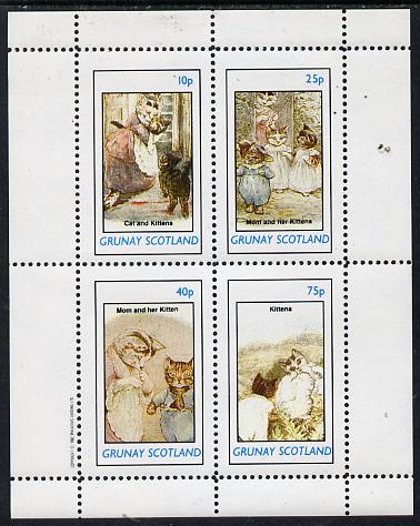 Grunay 1982 Cats From fairy Tales perf  set of 4 values (10p to 75p) unmounted mint, stamps on , stamps on  stamps on cats     fairy tales    literatrure