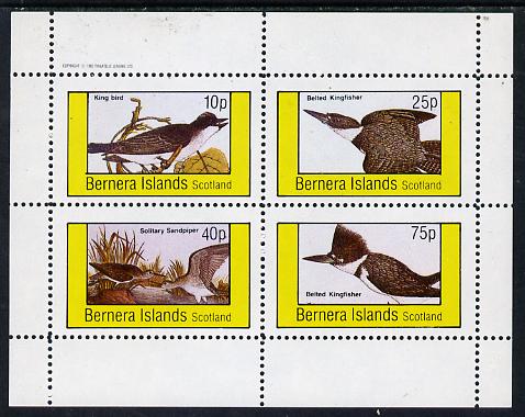 Bernera 1982 Birds #20 (Kingfishers, Sandpiper) perf  set of 4 values (10p to 75p) unmounted mint, stamps on birds    kingfisher