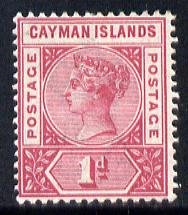 Cayman Islands 1900 QV 1d rose-carmine mounted mint SG 2, stamps on , stamps on  qv , stamps on 