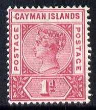 Cayman Islands 1900 QV 1d rose-carmine mounted mint SG 2, stamps on , stamps on  stamps on , stamps on  stamps on  qv , stamps on  stamps on 