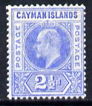 Cayman Islands 1905 KE7 MCA (Postage) 2.5d bright blue mounted mint SG 10, stamps on , stamps on  stamps on , stamps on  stamps on  ke7 , stamps on  stamps on 