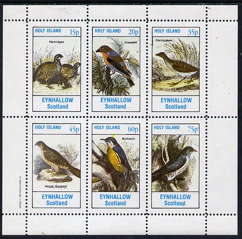 Eynhallow 1982 Birds #07 (Patridges, Buzzard, Nuthatch & Cuckoo) perf set of 6 values (15p to 75p) unmounted mint, stamps on , stamps on  stamps on birds, stamps on  stamps on birds of prey