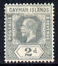 Cayman Islands 1912-20 KG5 MCA 2d grey mounted mint SG 43, stamps on , stamps on  stamps on , stamps on  stamps on  kg5 , stamps on  stamps on 