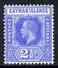 Cayman Islands 1912-20 KG5 MCA 2.5d bright blue mounted mint SG 44, stamps on , stamps on  stamps on , stamps on  stamps on  kg5 , stamps on  stamps on 