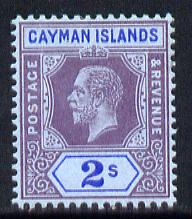 Cayman Islands 1912-20 KG5 MCA 2s purple & blue on blue mounted mint SG 49, stamps on , stamps on  stamps on , stamps on  stamps on  kg5 , stamps on  stamps on 