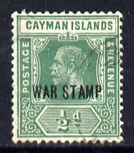 Cayman Islands 1919-20 War Tax 1/2d green mounted mint SG 57, stamps on , stamps on  stamps on , stamps on  stamps on  kg5 , stamps on  stamps on 