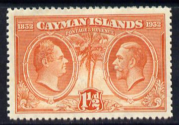 Cayman Islands 1932 Centenary 1.5d red-orange mounted mint SG 87, stamps on , stamps on  kg5 , stamps on 