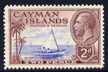 Cayman Islands 1935 KG5 Pictorial - Cat Boat 2d ultramarine & purple mounted mint, SG 100, stamps on , stamps on  stamps on , stamps on  stamps on  kg5 , stamps on  stamps on ships